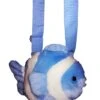 Borsetta A Forma Di Pesce In Pelouche Azzurra E Bianca