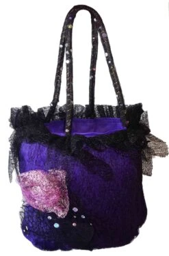 Borsetta Da Strega Viola Con Rosa Dolcetto O Scherzetto