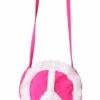 Borsetta Hippie Anni 70 Rosa Con Simbolo Della Pace