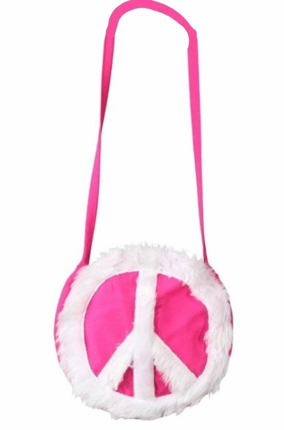 Borsetta Hippie Anni 70 Rosa Con Simbolo Della Pace