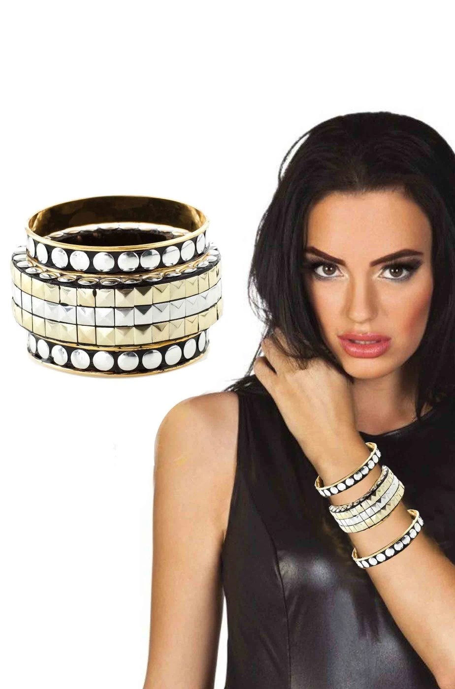 Bracciale A Tre Bracciali Da Greca O Romana O Egiziana - immagine 2