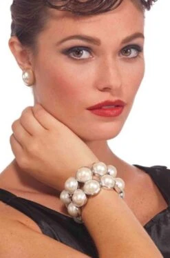 Braccialetto Di Perle Finte Grandi Anni 20/30 Per Colazione Da Tiffany