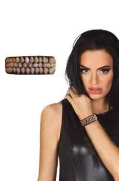 Braccialetto Nero Con Semini Etnico