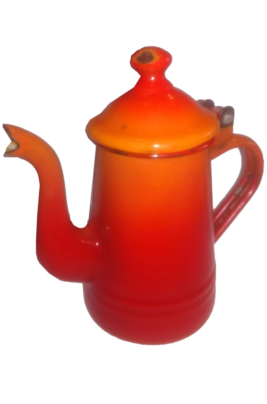 Bricco Da Caffe' Cuccuma Di Metallo Con Becco Interno Smaltato