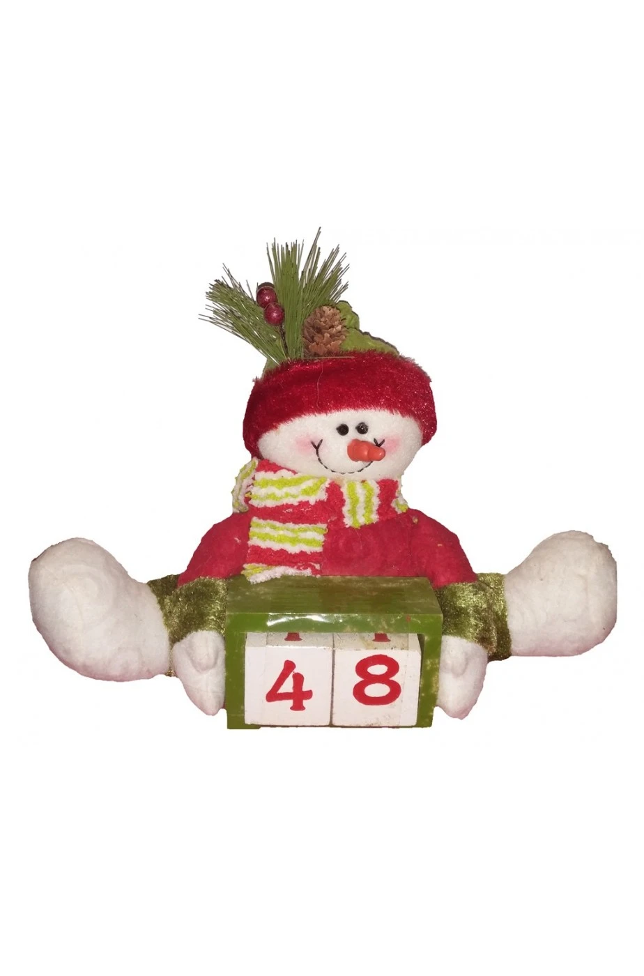 Calendario Dell'Avvento Natale Perpetuo Riutilizzabile In Stoffa E Legno