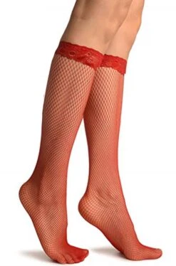 Calze Donna Corte Rosse A Rete
