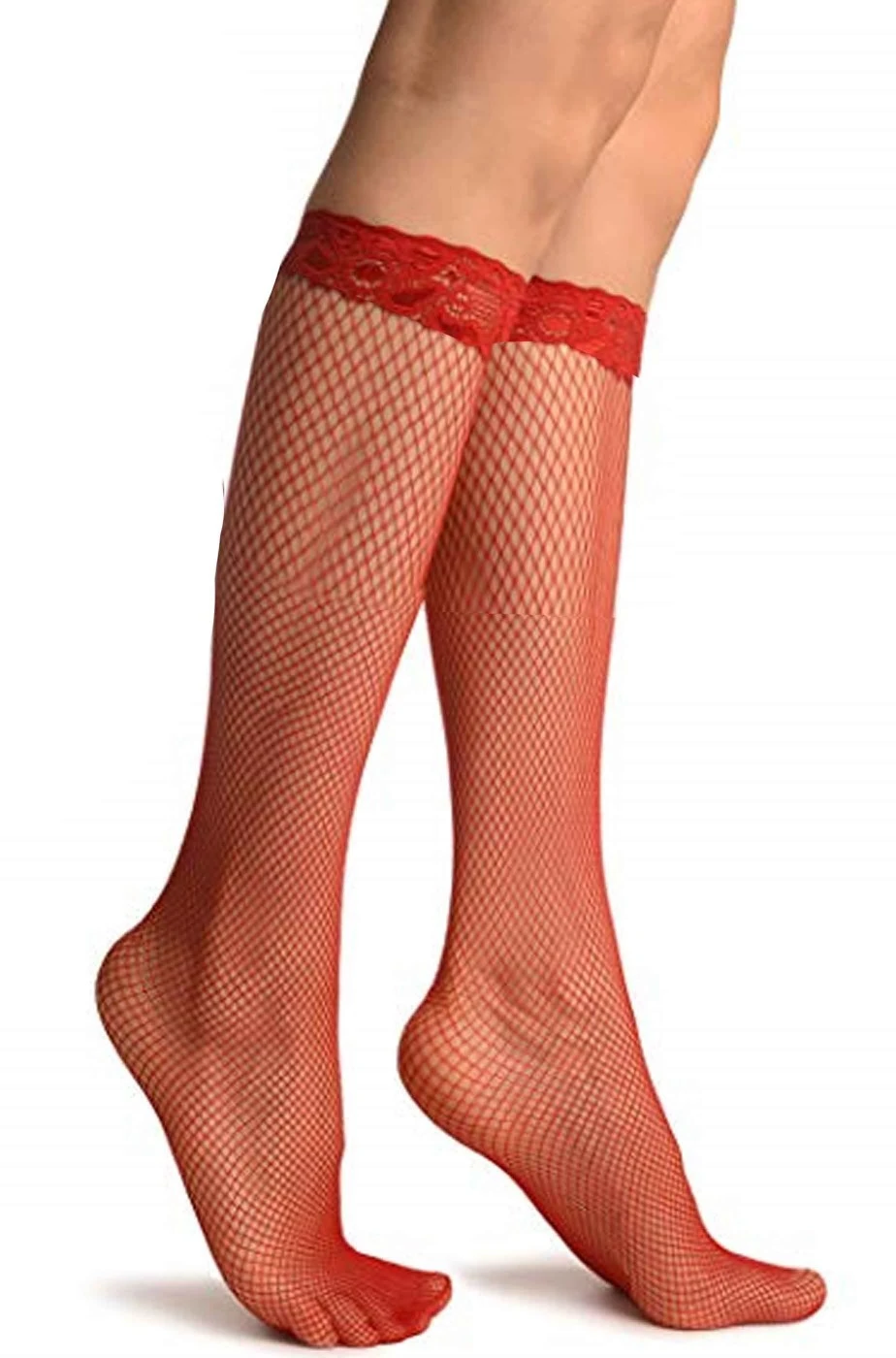 Calze Donna Corte Rosse A Rete