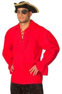 Camicia Da Pirata Rossa Adulto