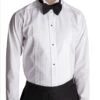 Camicia Da Smoking E Cravattino Nero A Papillon