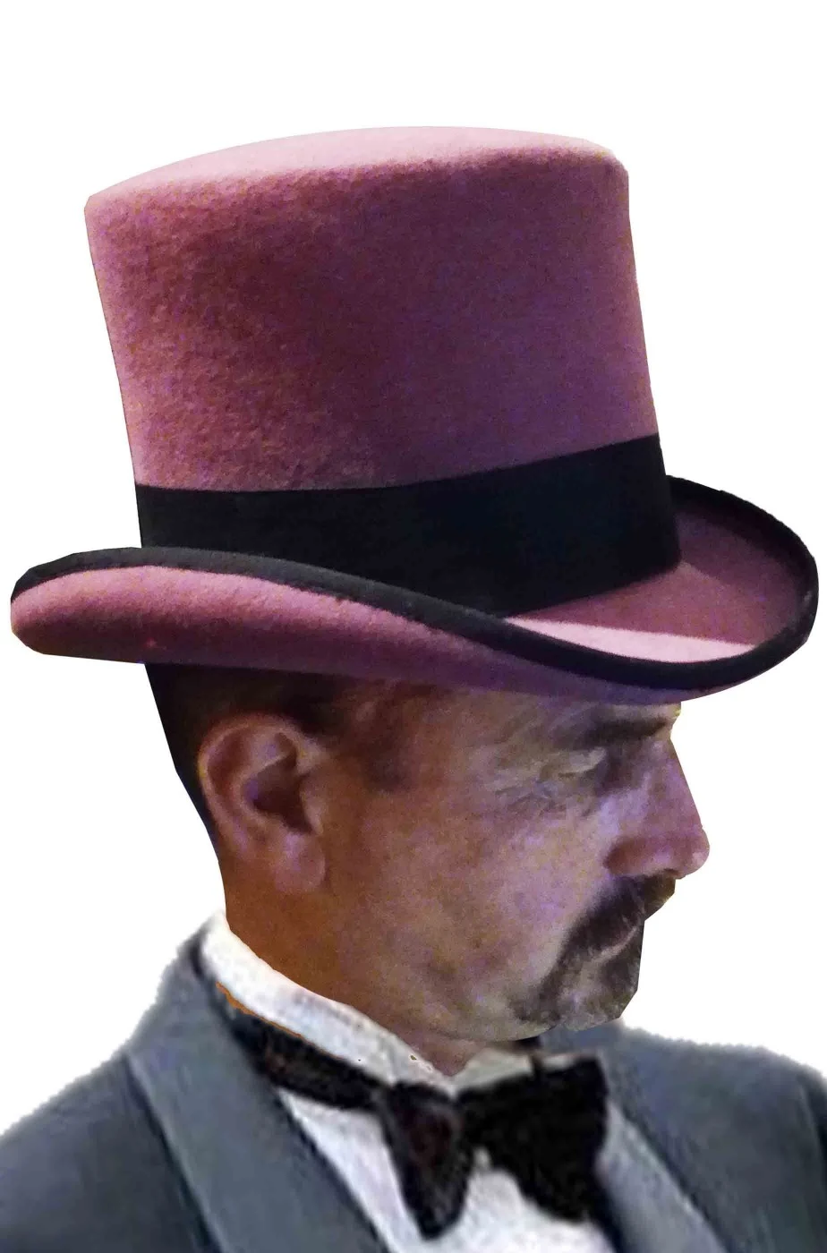 Cappello A Cilindro Adulto Viola Sartoriale Con Piccole Macchie