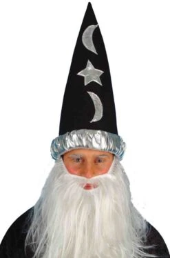 Smiffys Cappello A Punta Da Mago Nero Con Stelle E Lune Nero