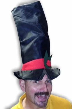 Smiffys Cappello Natale Maxi Cilindro Rosso E Nero