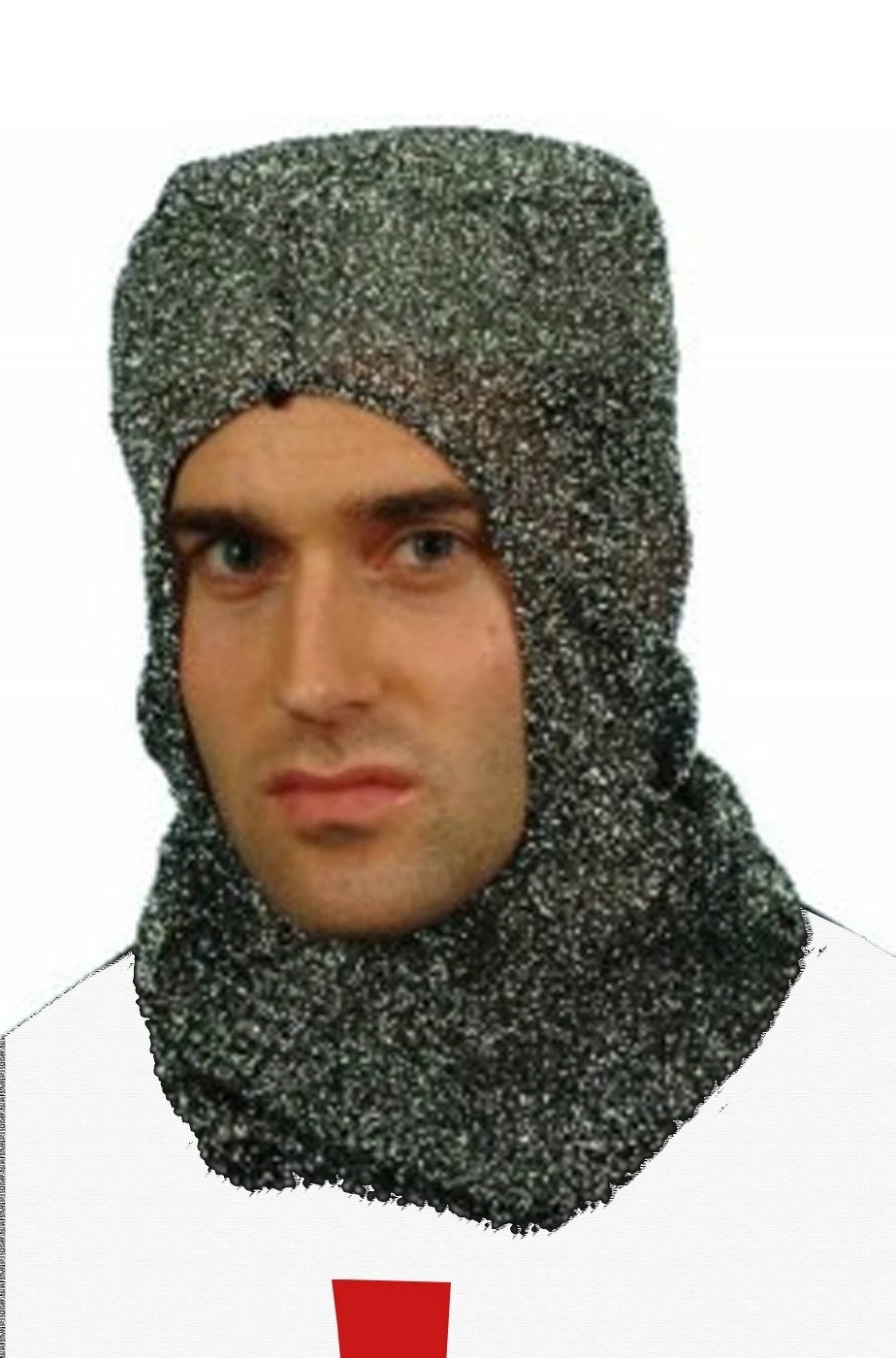 Smiffys Cappello Di Finta Cotta Di Maglia Da Crociato Guerriero Medievale - immagine 2