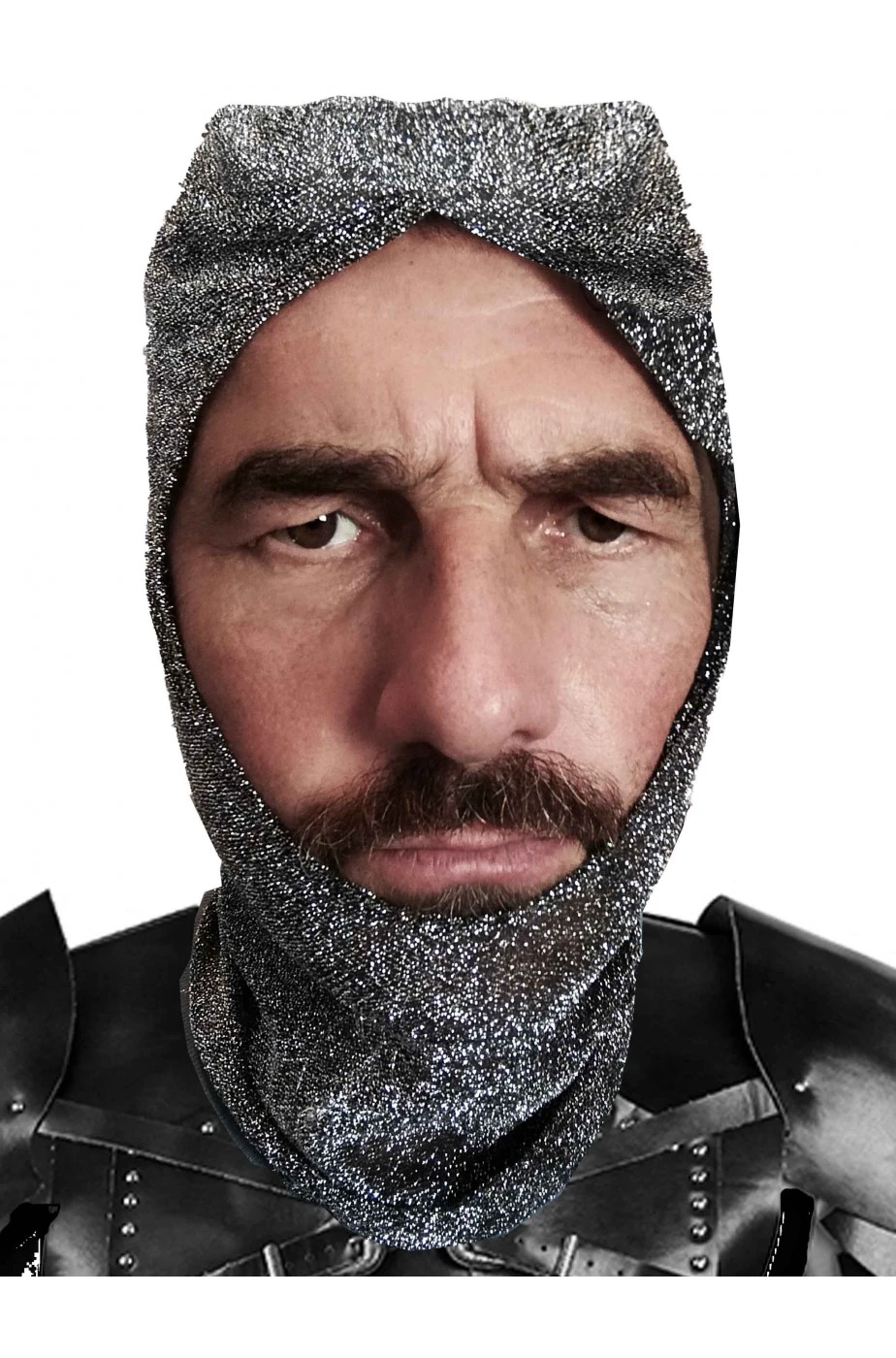 Smiffys Cappello Di Finta Cotta Di Maglia Da Crociato Guerriero Medievale