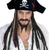 Cappello Da Pirata Nero Con Teschio A Feluca Halloween Horror