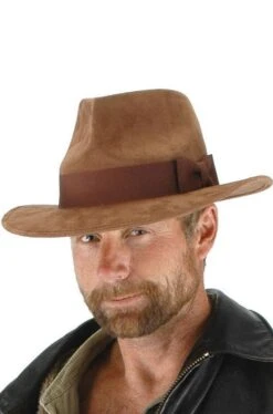 Cappello Marrone Professor Jones In Scamosciato