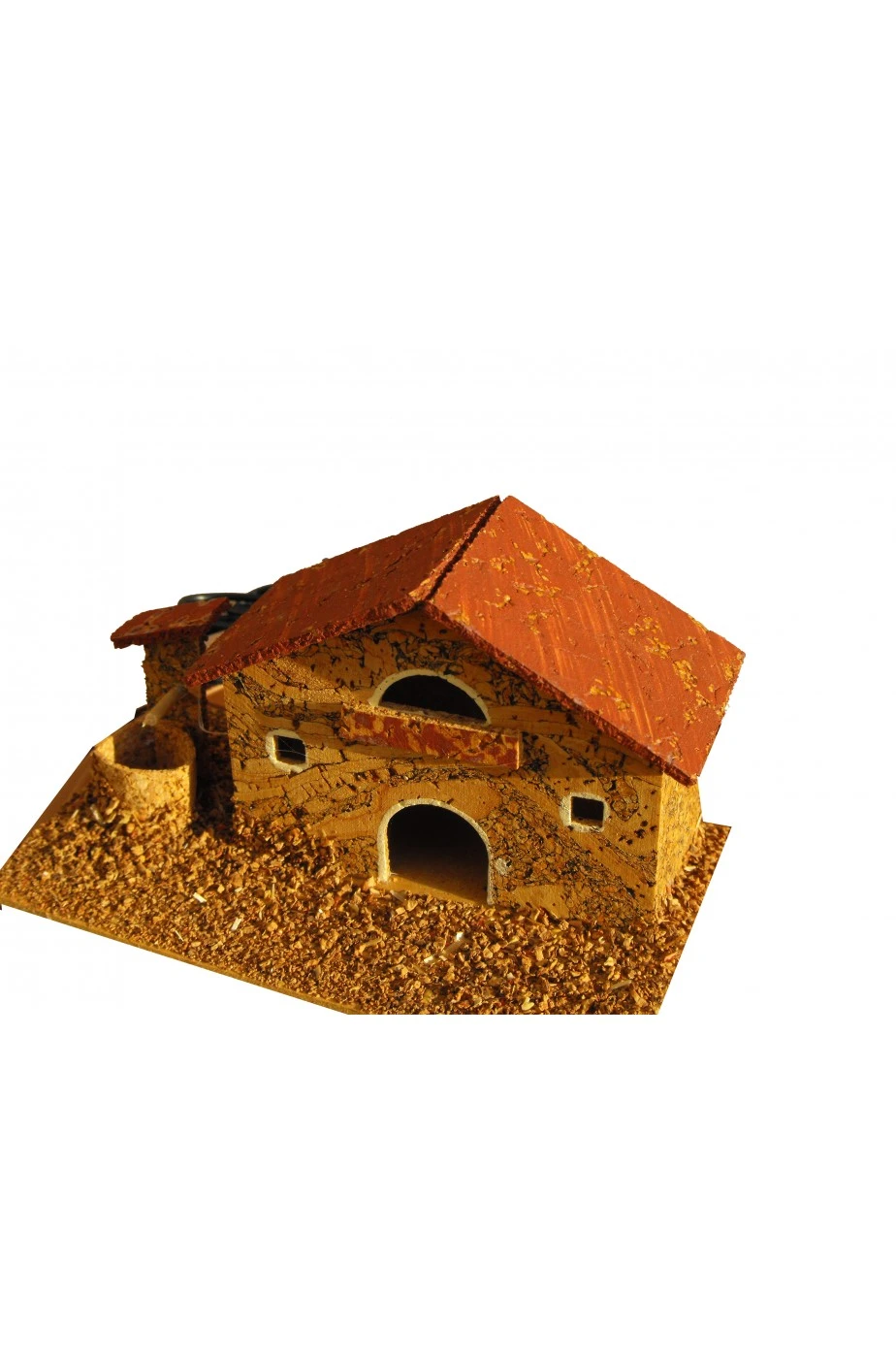 Casetta Per Presepe Con Fontana A Pozzo Illuminata 220V.circa 20cm - immagine 2