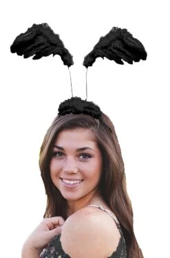 Cerchietto Con Ali Nere Di Piume