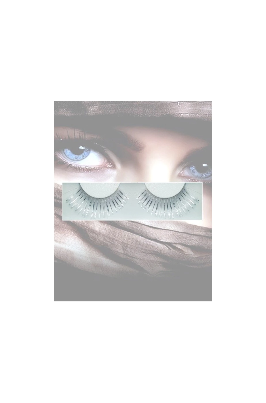 Smiffys Ciglia Finte Lunghe Argento E Bianche - immagine 2