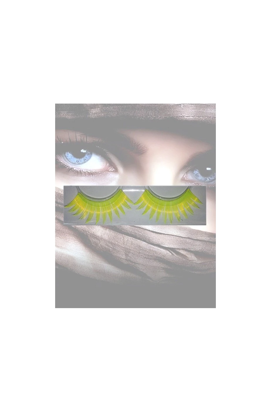 Smiffys Ciglia Finte Neon Gialle - immagine 2