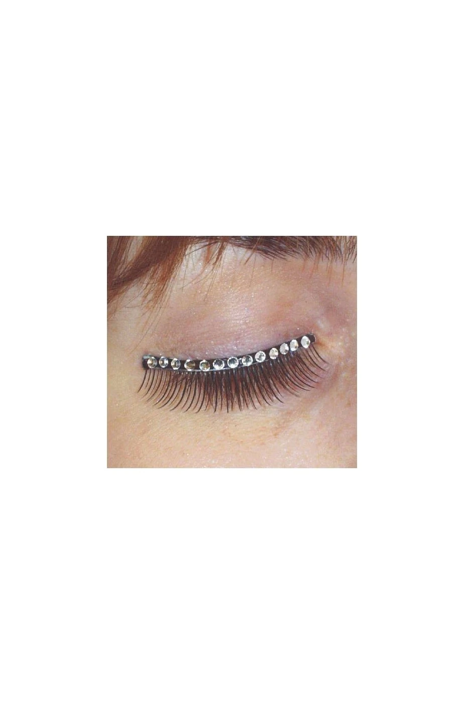 Smiffys Ciglia Finte Nere Con Brillantini - immagine 3