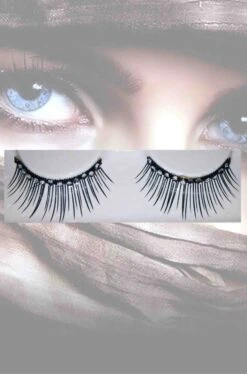 Smiffys Ciglia Finte Nere Con Brillantini