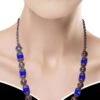 Collana A Sfere Di Metallo Con Pietre Finte Blu Stile Medievale