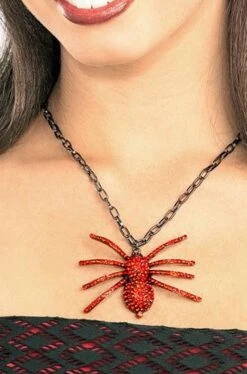 Collana Con Ragno Rossa