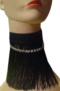 Smiffys Collana Girocollo A Collarino Con Frange Lunghe Punk Dark