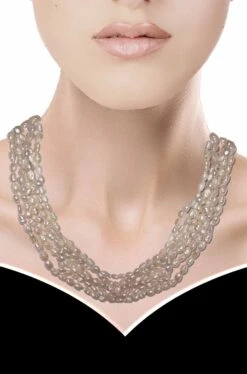 Collana Girocollo Perle Di Fiume 6 Fili Con Fermaglio