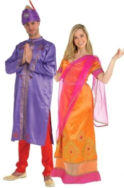 Coppia Di Costumi Attori Di Bollywood Principi Indiani