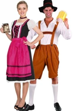 Coppia Di Costumi Da Tirolesi O Bavaresi Oktoberfest Adulto