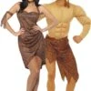 Coppia Di Costumi Di Carnevale Adulto Tarzan E Jane