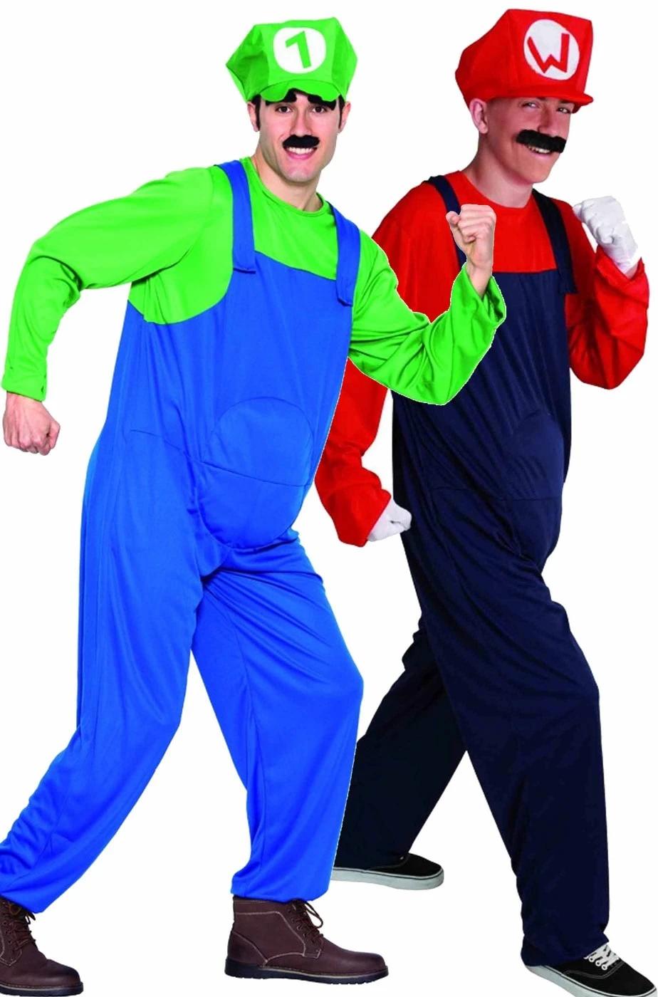 Coppia Di Costumi Di Carnevale Super Idraulici