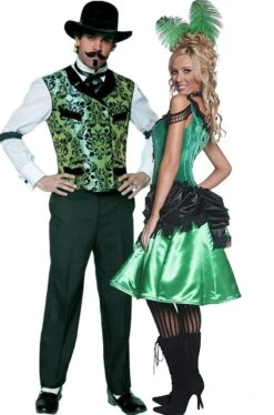 Smiffys Coppia Di Costumi Western Il Baro E La Ballerina Da Saloon