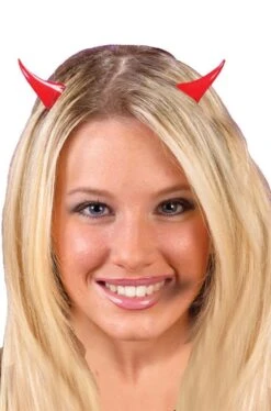 Corna Diavolessa Piccole Rosse A Clip Circa 4 Cm