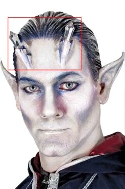 Protesi Corna Da Elfo Di Cristallo In Lattice E Plastica Con Luci A LED