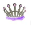 Smiffys Corona Principessa A Tiara Argento Con Marabou Viola