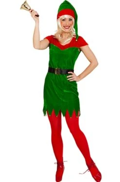 Costume Abito Elfo Donna Di Babbo Natale