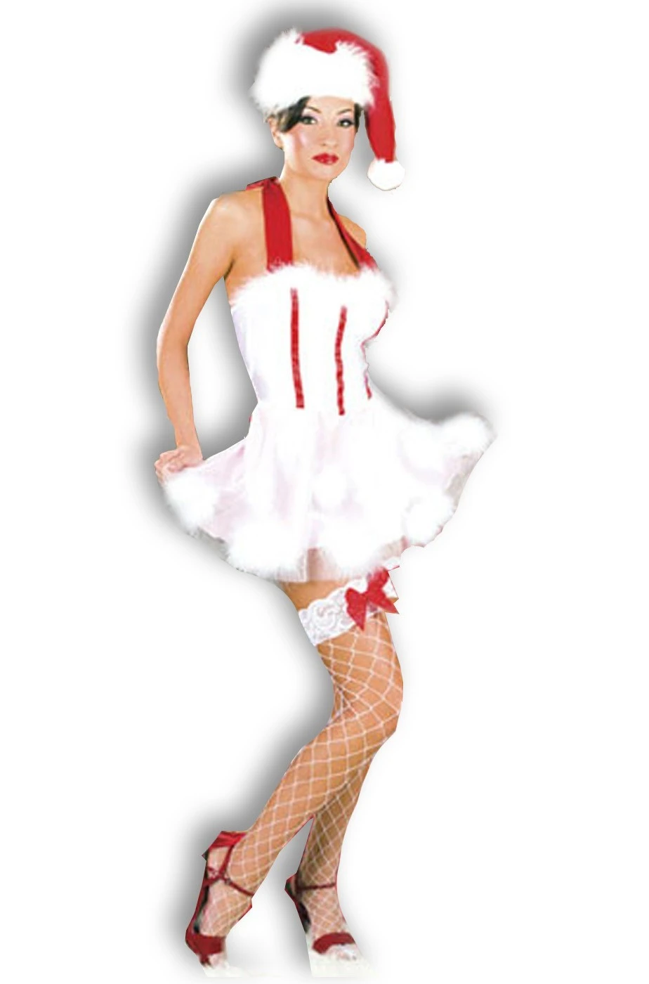 MUSIC LEGS Costume Abito Sexy Babba Natale