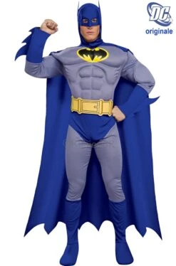 Costume Batman Muscolare Grigio Fumetto Comics