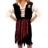 Costume Carnevale Bambina Pirata Bianca Rossa E Nera