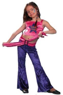 Costume Carnevale Bambina Super Star Anni 70