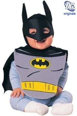Costume Carnevale Bambino Batman Bavaglio E Mantello Con Maschera