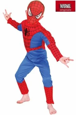 Costume Carnevale Bambino Spiderman De Luxe Muscoloso