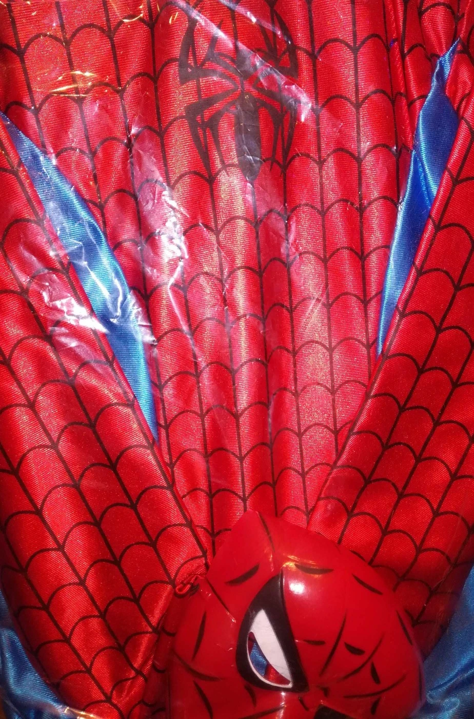 Costume Carnevale Bambino Spiderman Originale Lucido Maschera Rigida - immagine 2