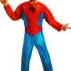 Costume Carnevale Bambino Spiderman Originale Lucido Maschera Rigida