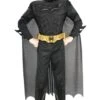 Costume Batman De Luxe Con Muscoli Nero Cintura Di Plastica