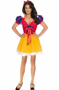 Costume Donna Biancaneve Corta Robusto