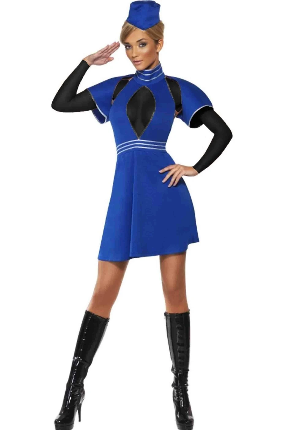 Smiffys Costume Donna Hostess Azzurra - immagine 2